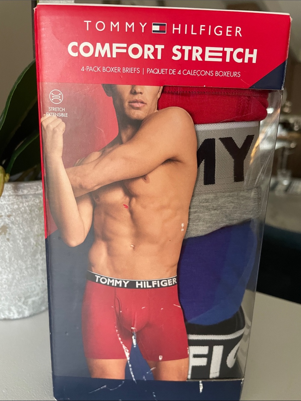 Tommy Hilfiger Red Boxer Briefs 4-Pack - Comfort Stretch